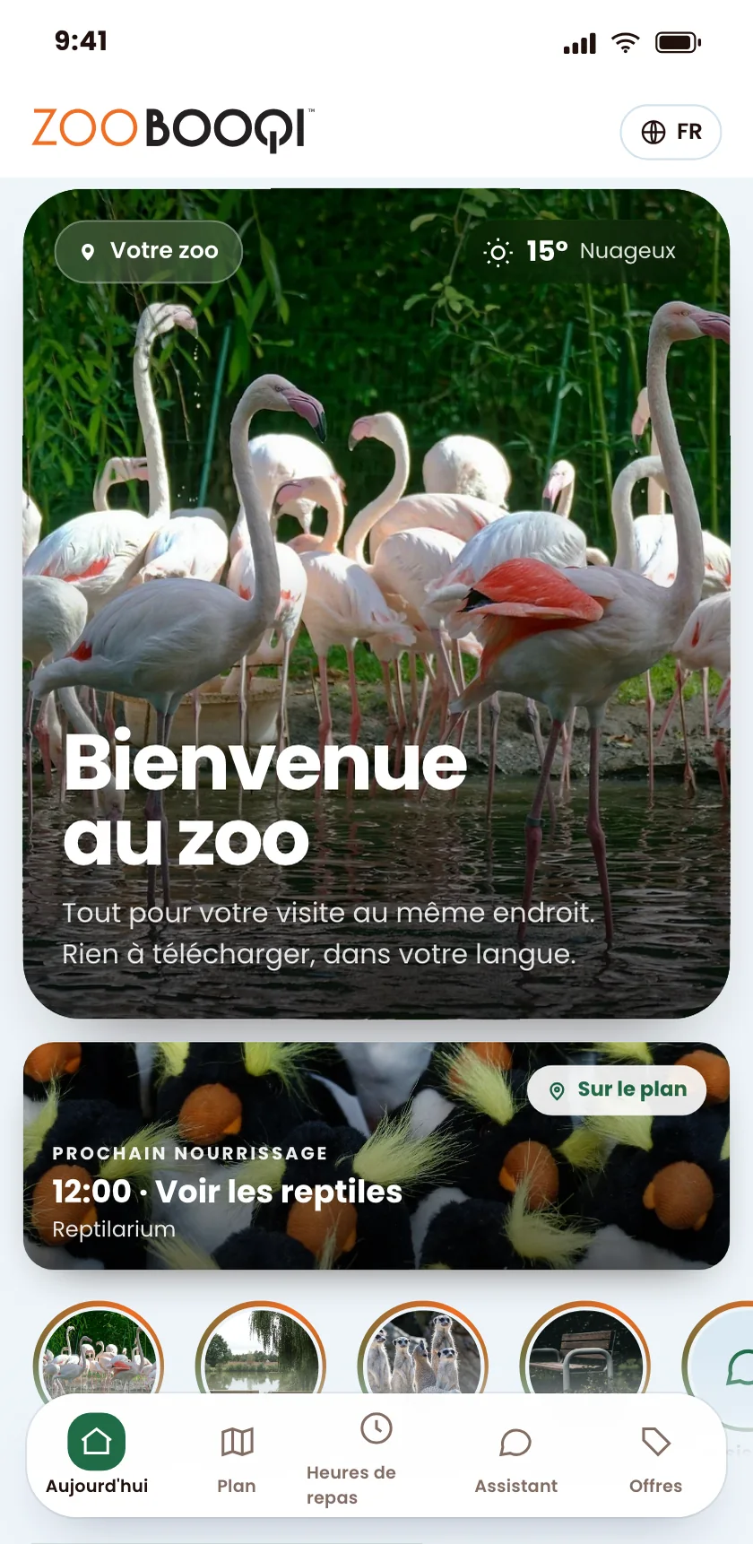 ZooBooqi avec le guide numérique sur un téléphone